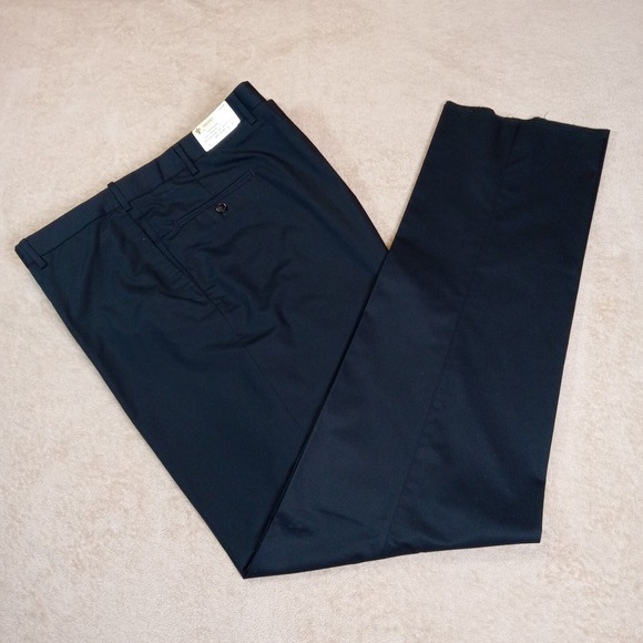 Ascott Other - Ascott Browne NWT Men's Pleated Trousers Pants Size 50Reg x Unhemmed Black